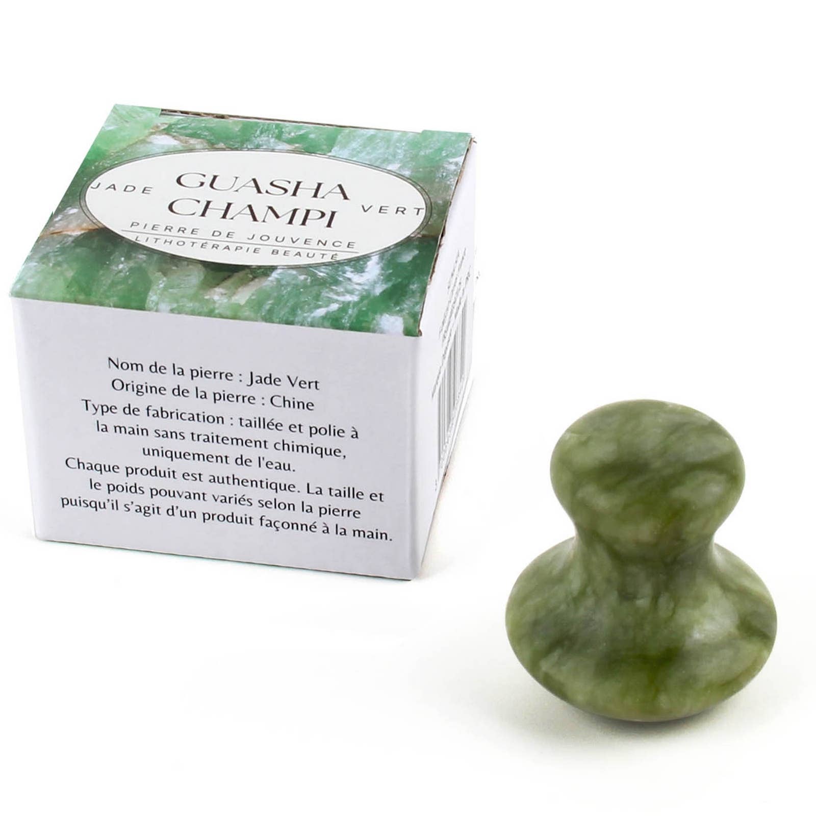 Zen'Arôme - Wholesale Gua Sha Tool - Green Jade Mushroom Gua Sha - stone massage mushroom3