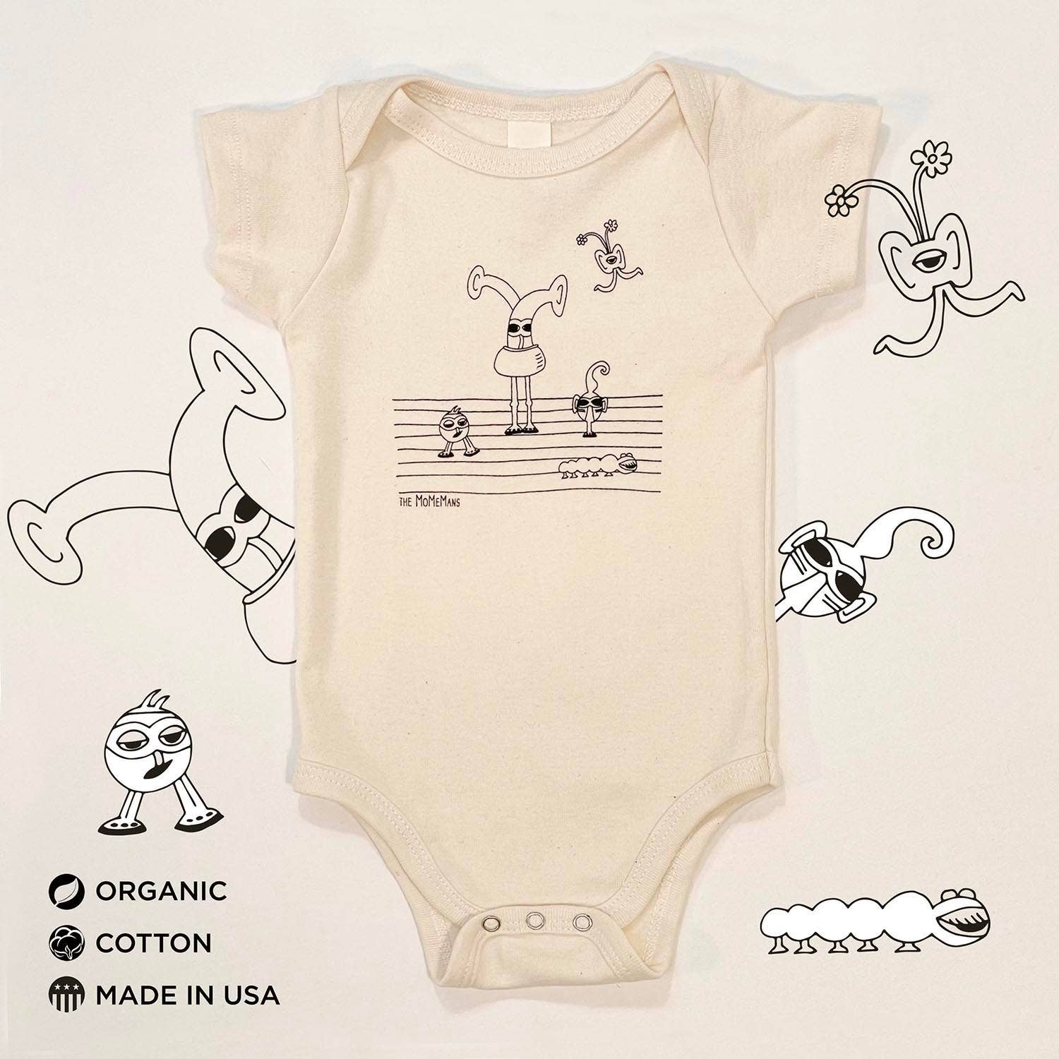 The MoMeMans - Wholesale Bodysuit (Non-Footed) - Baby - Organic Cotton Baby Onesies3