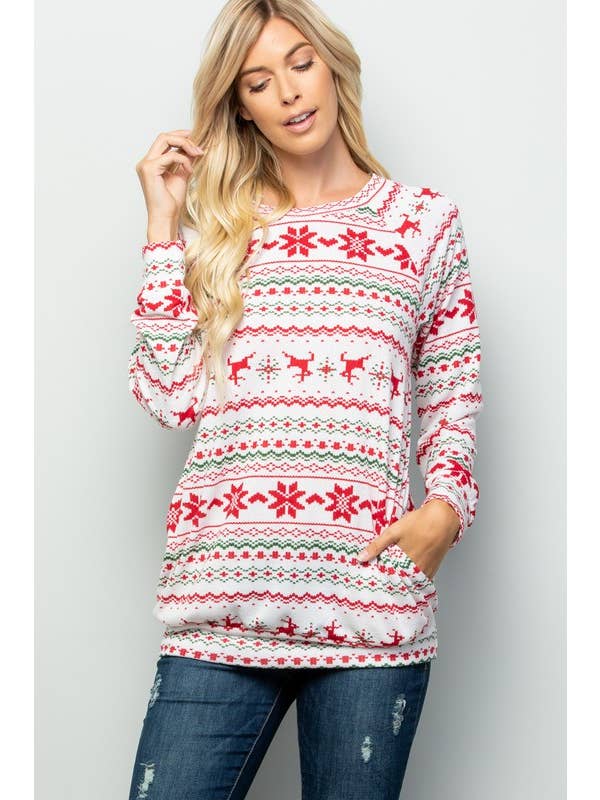 HEIMISH - Venta al por mayor Túnica - Mujer - IMPRESIÓN NAVIDEÑA ST1344-115