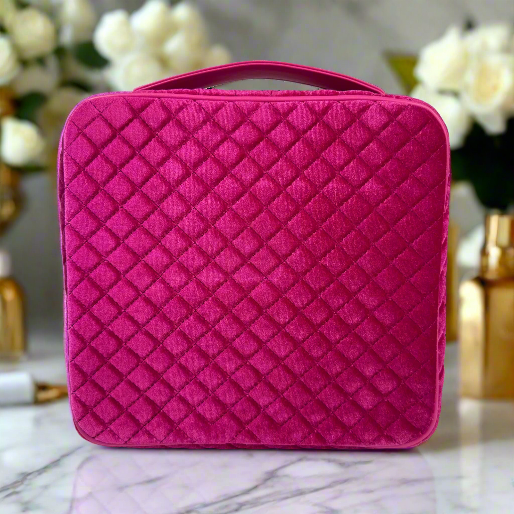 PurseN (new) - Wholesale Makeup/Cosmetic Bag - Mini Diva Makeup Case - Fuchsia Velvet8