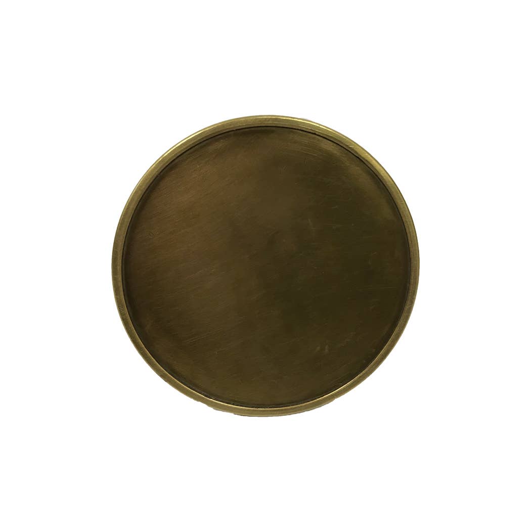 Madison Bay Co. - Historical Home Decor Reproductions - Vendita all'ingrosso Tampone di inchiostro - Calamaio in ottone anticato con ciotola in vetro rimovibile, 3"2