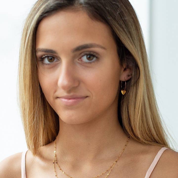Isabelle Grace Jewelry - Wholesale Hoop Earrings - Heart Hoop Earrings