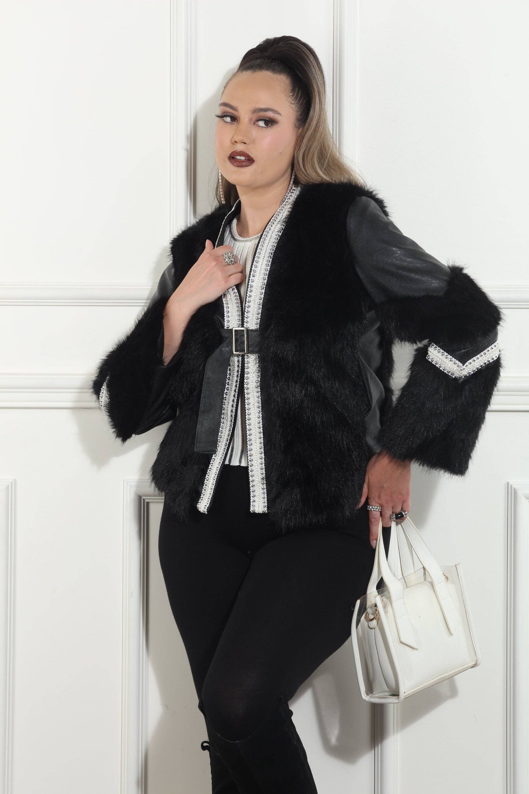 Love The Queen - Wholesale Jacket - Women's - Luxe Moda,  - Style LM-4847