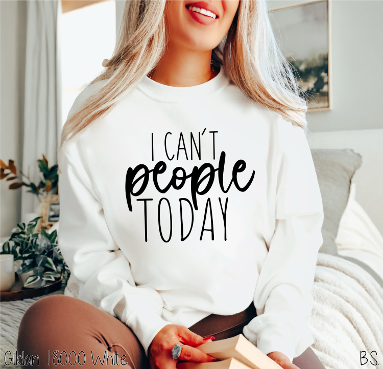 Bama Screens - Wholesale Sublimation Transfer - I Can't People Today #BS40521