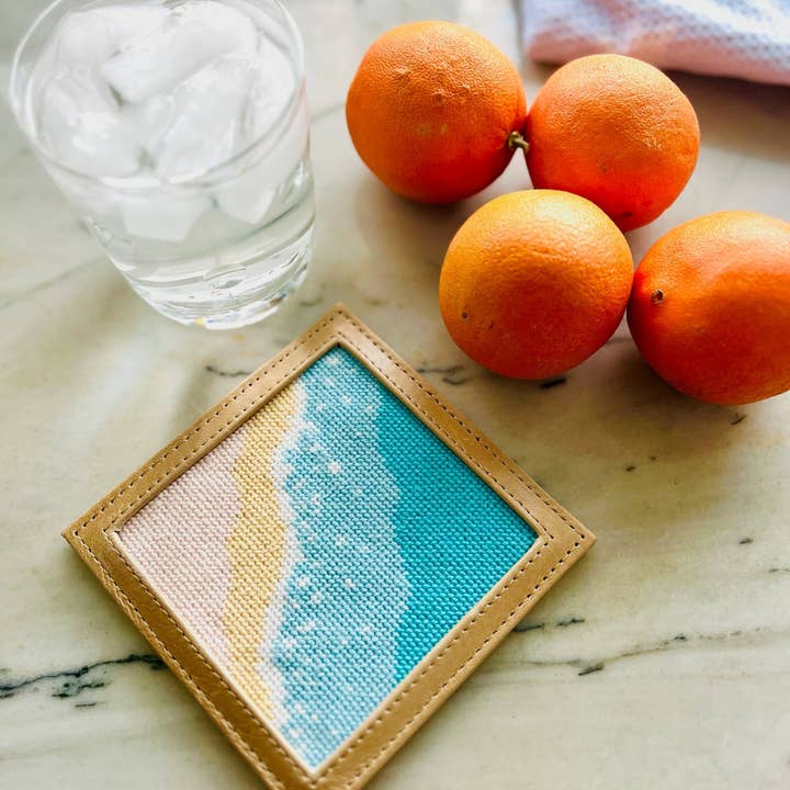 Sur le kit de montagnes russes de surf - Kit de broderie tout-en-un à finition automatique pour la vente par Happy Stitching