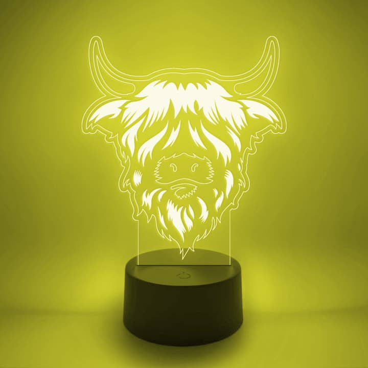 The 308 Collective - Wholesale Accent/desk lamp - Highland Cow LED Light Lamp | Gifts for Ranchers & Cattlemen9