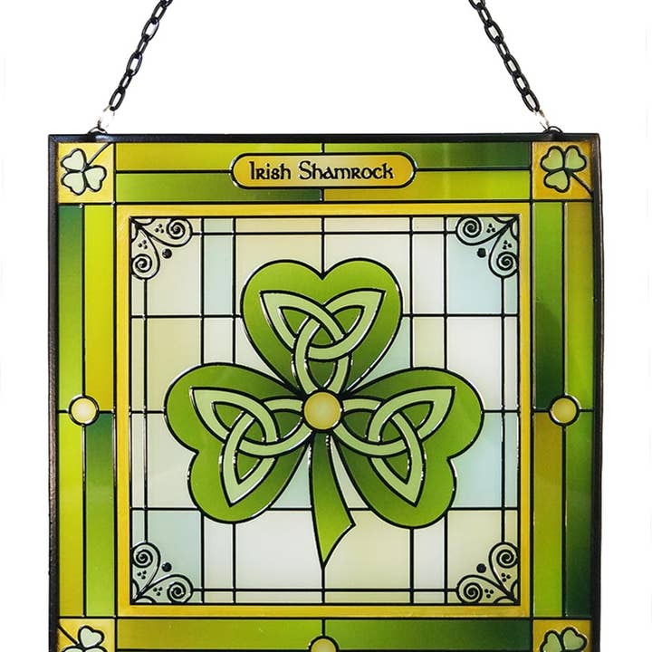 Trébol - Panel de vidrio Reflejos Celtas para venta al por mayor de Dublin Gift Company