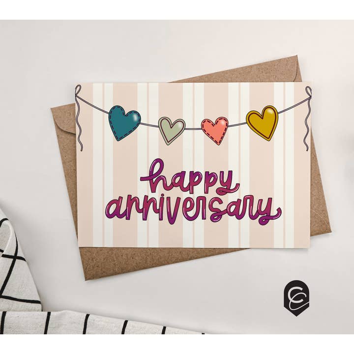 Cartão de Aniversário com Faixa de Coração por atacado de Curiously Cursive