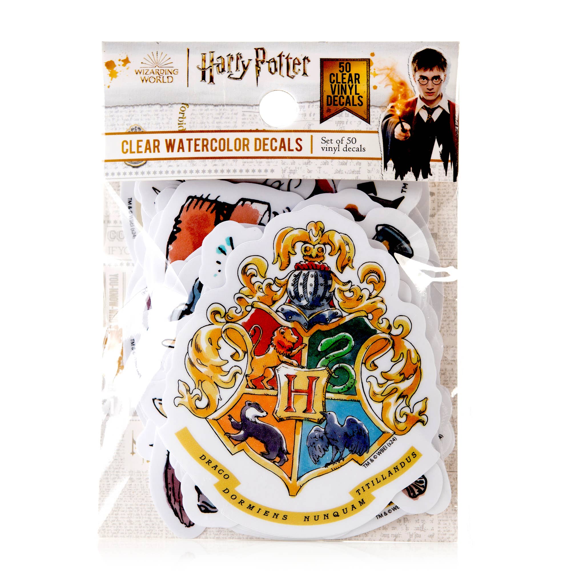 Conquest Journals - Vente Autocollant - Autocollants aquarellés transparents Harry Potter (paquet de 50)2