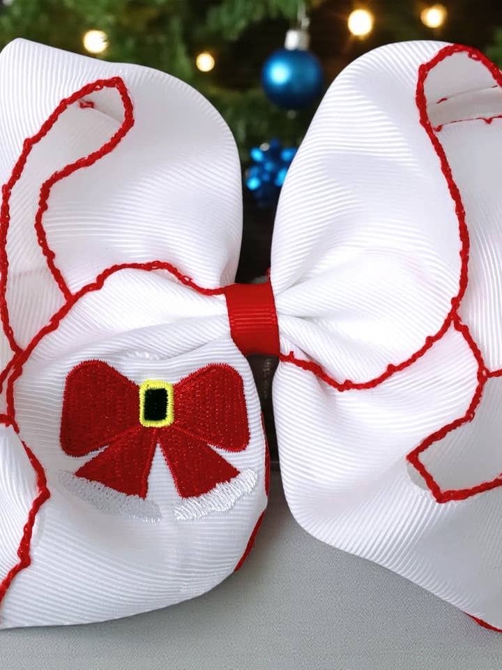 5" x 4" Embroidered Bow and moon stitch. 4pcs/$12.00 BW-DSG-B265 for wholesale by Kids Charm Online
