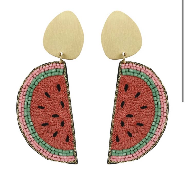 Wassermelone Ohrringe für den Großhandel von Allie Beads