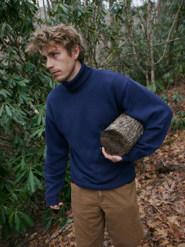 PORTLAND ORGANIC COTTON TURTLENECK SWEATER for wholesale by Beaten Path Co