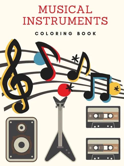 Musical Instruments Coloring Book: Music Coloring Book - Paperback for wholesale by Books by splitShops