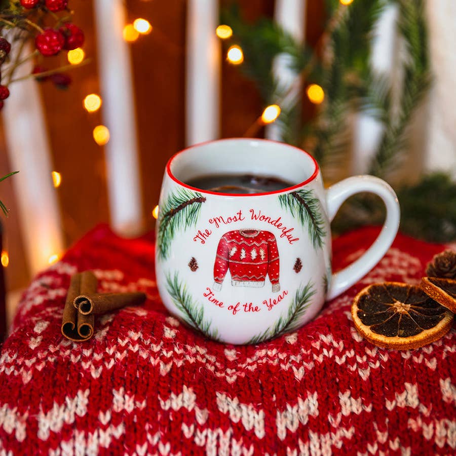 Tricot 'Noël' pour mug - rennes - Kiabi - 4.00€