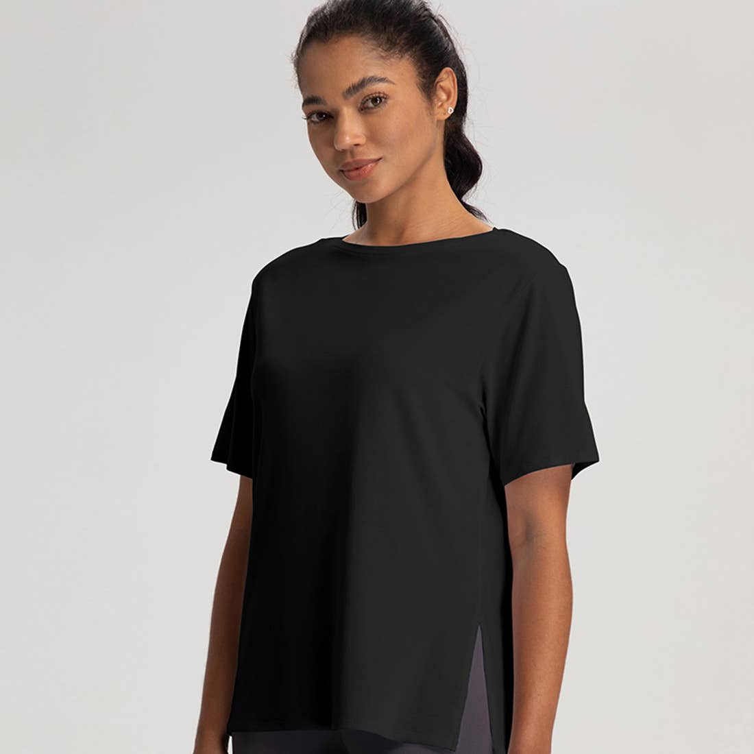 Sodalemon – wholesale Athletic top – Women′s – Women Loose Quick-Dry Breathable Round-Neck Yoga T-Shirt0