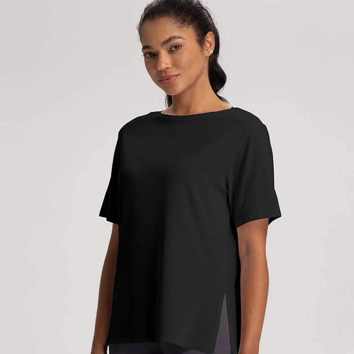 Sodalemon - Wholesale Athletic Top - Women's - Women Loose Quick-Dry Breathable Round-Neck Yoga T-Shirt