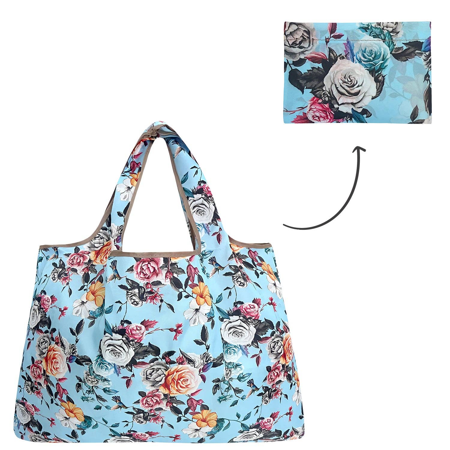 Wrapables.com - Vente Sacs de course/à provisions - Grand sac à provisions réutilisable en nylon écologique Wrapables53