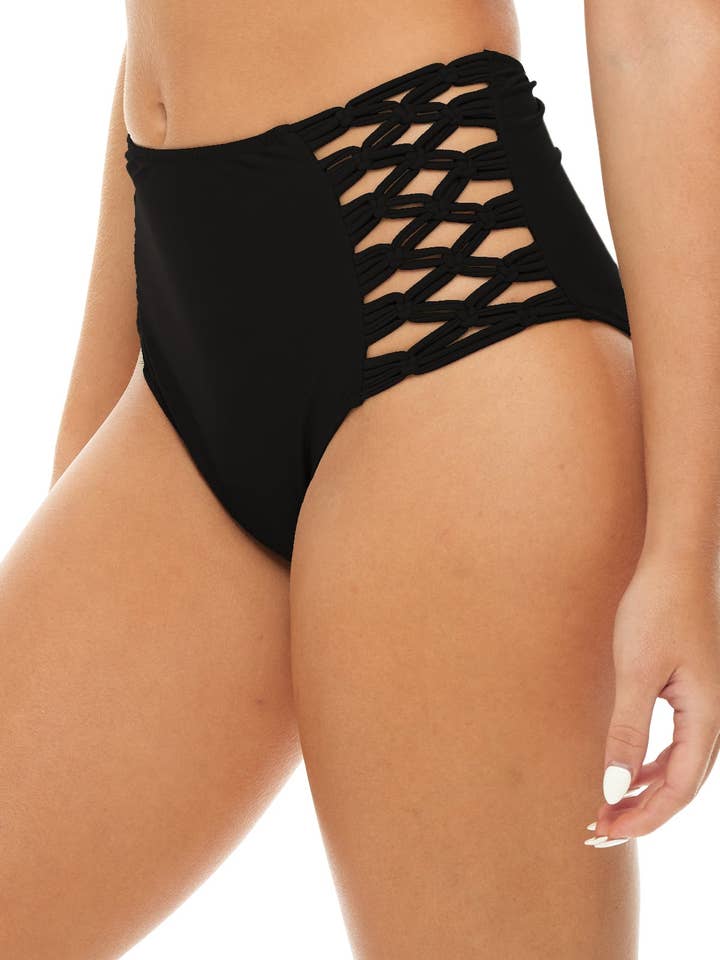 H2oh Colours - Vente Bas de maillot de bain – femme - Fond en macramé Mykonos