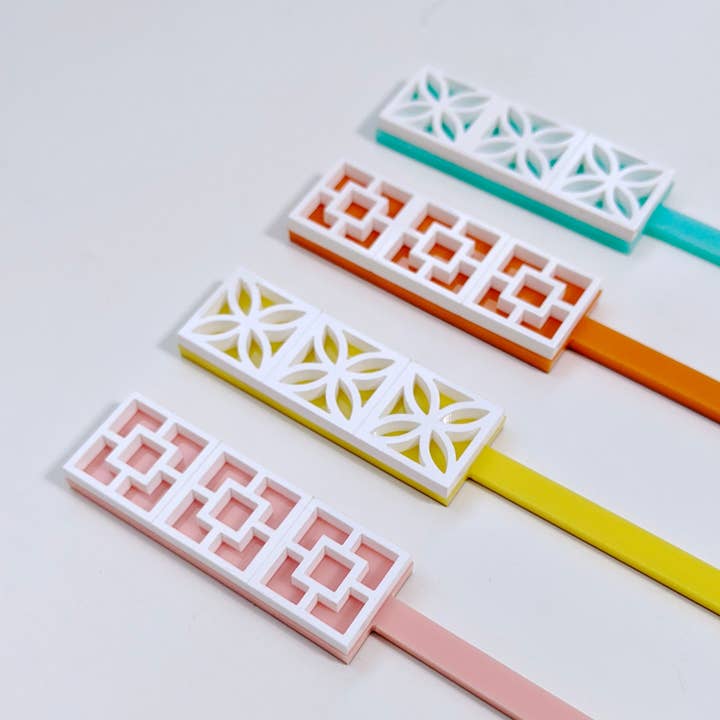 Crafted - Wholesale Drink Stirrer - Summer Breeze Block Cocktail Stir Sticks