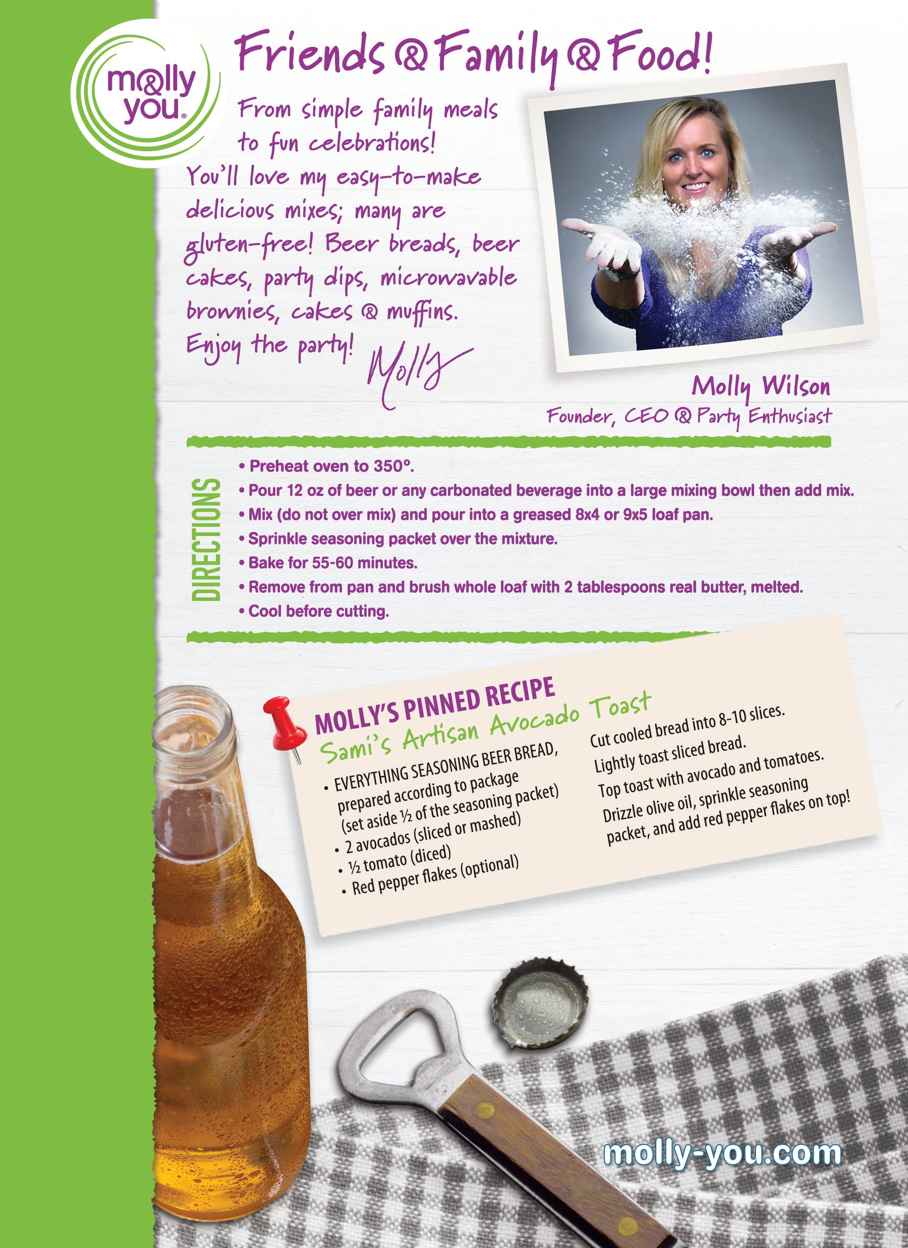 molly&you® - Vente Mélange pour pain - Mélange à pain à la bière tout assaisonnement2