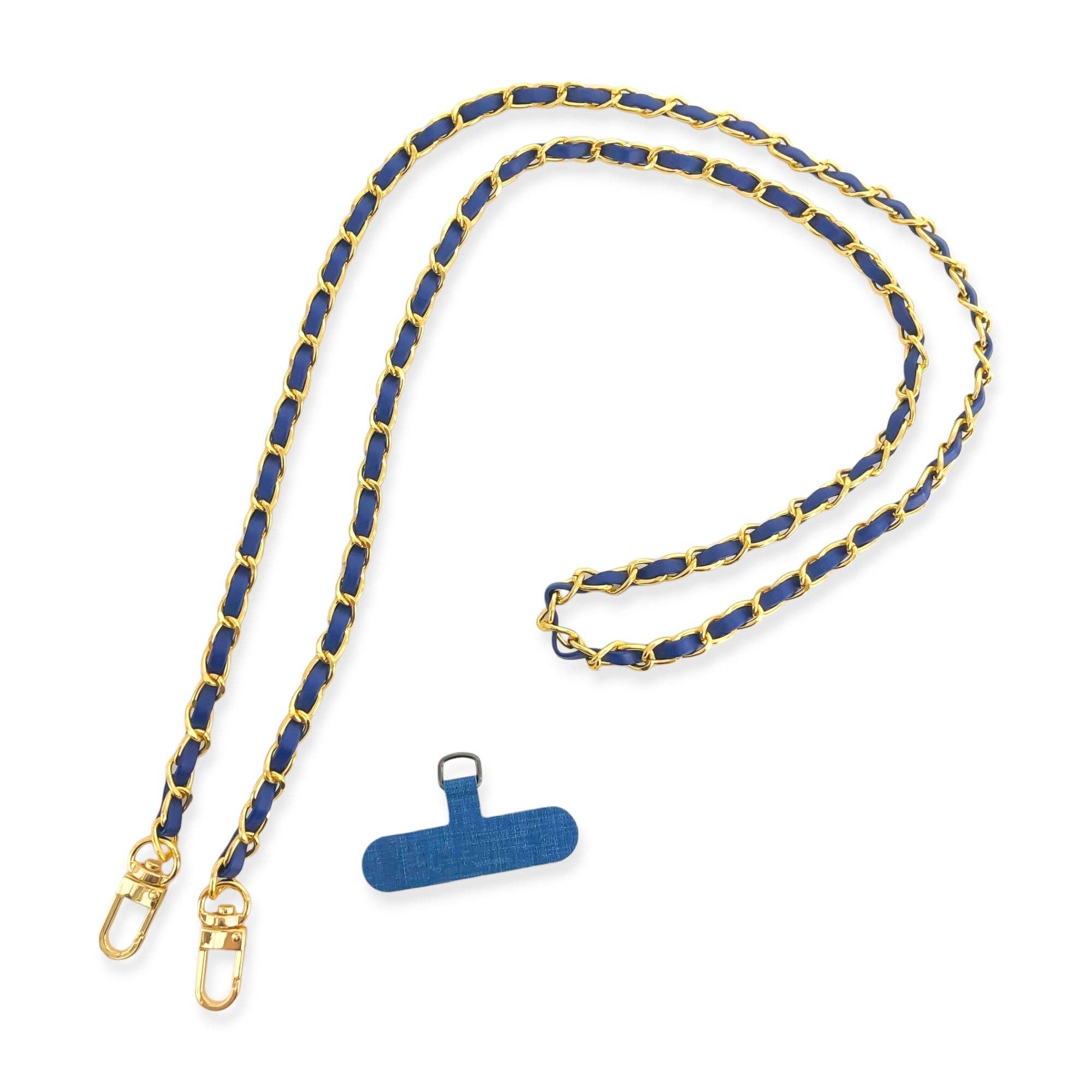 OMG Blings - Vente Sangle pour étui à téléphone - APC01 - Longue chaîne de téléphone en cuir végétalien*19