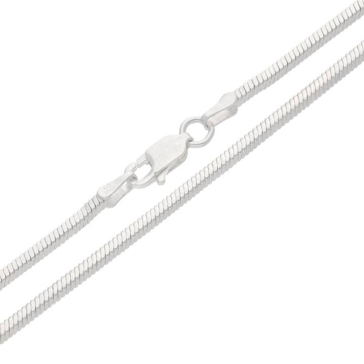 Silver Insanity - Wholesale Link & Chain Necklace - 2mm Sterling Silver Diamond-Cut Square Magic Snake Chain Necklace