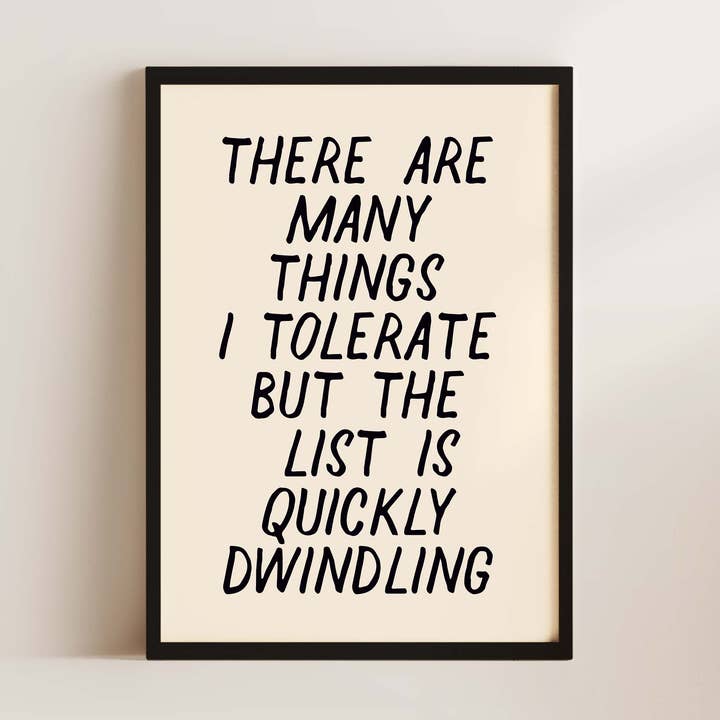 Many Things I Tolerate for wholesale by Alluvion