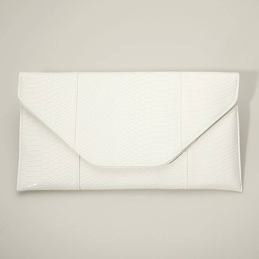 Sensibling Corp. - Wholesale Clutch Bag - Women's - Snake Skin Patterned Envelope Clutch / Shoulder Bag15