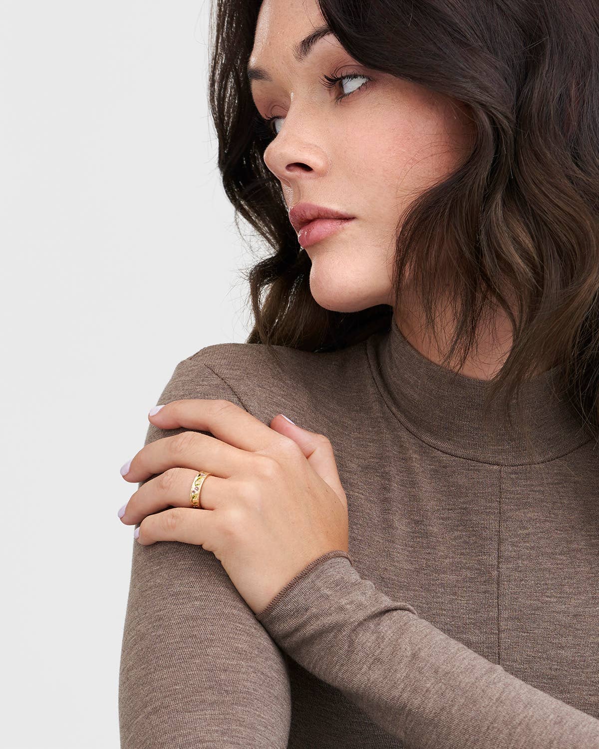 Fable England – wholesale Band/stacked ring – Blackberry Bramble Gold Ring1