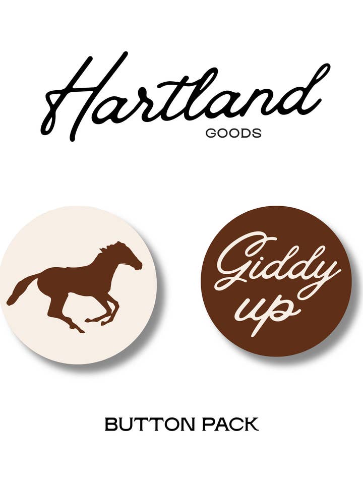 Giddy UP Knappepakke for engroshandel hos Hartland Goods