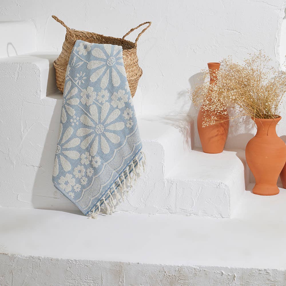 Kikoya - Vendita all'ingrosso Telo mare - Asciugamani da spiaggia in spugna turca Daisy 100% cotone 36x66 spa5