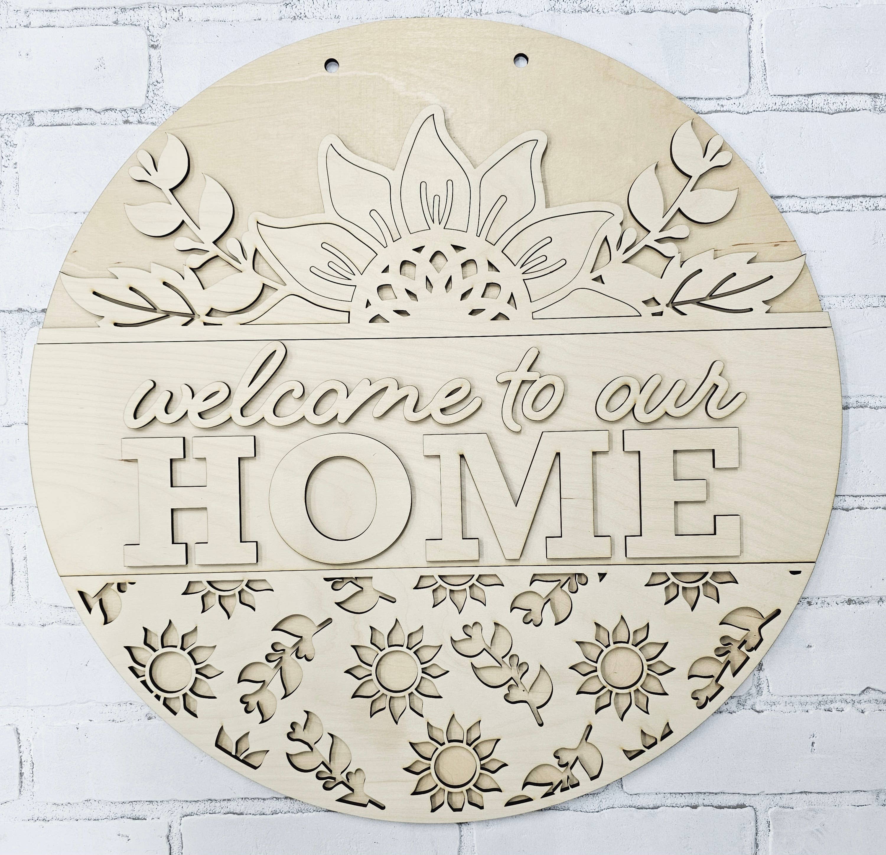 Teal Moon Creations - Wholesale DIY Craft Kit - DIY Welcome to Our Home Sunflower Door Hanger5