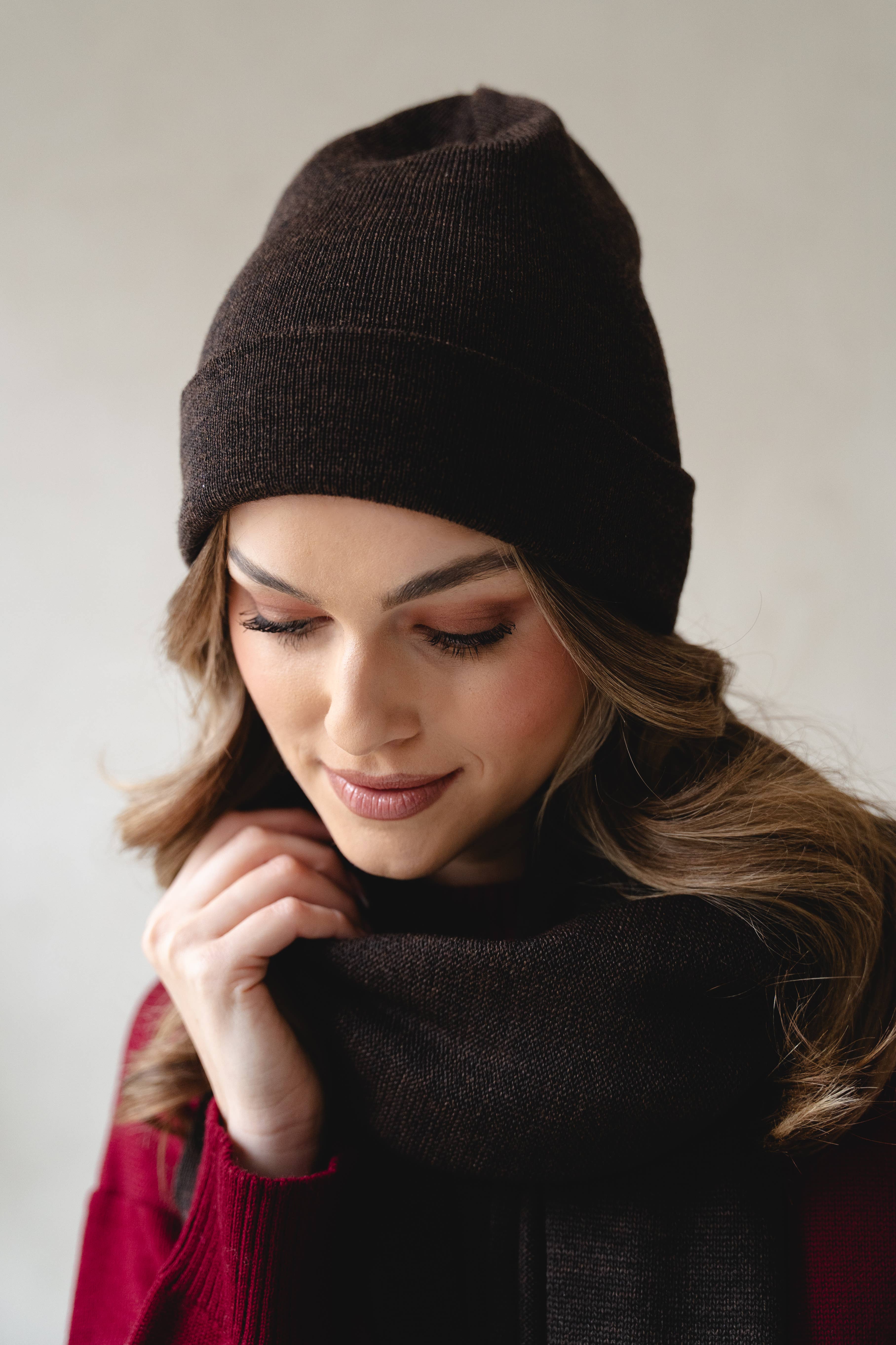 Ander - Vente Bonnet – femme - Bonnet classique NAOMI 100 % laine mérinos TOP SELLER23