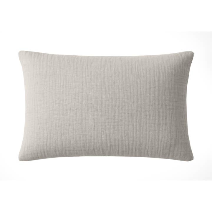 Pillowcase 50x70 cm 100% Washed Cotton Gauze Glacier Gray for wholesale by BATON ROUGE