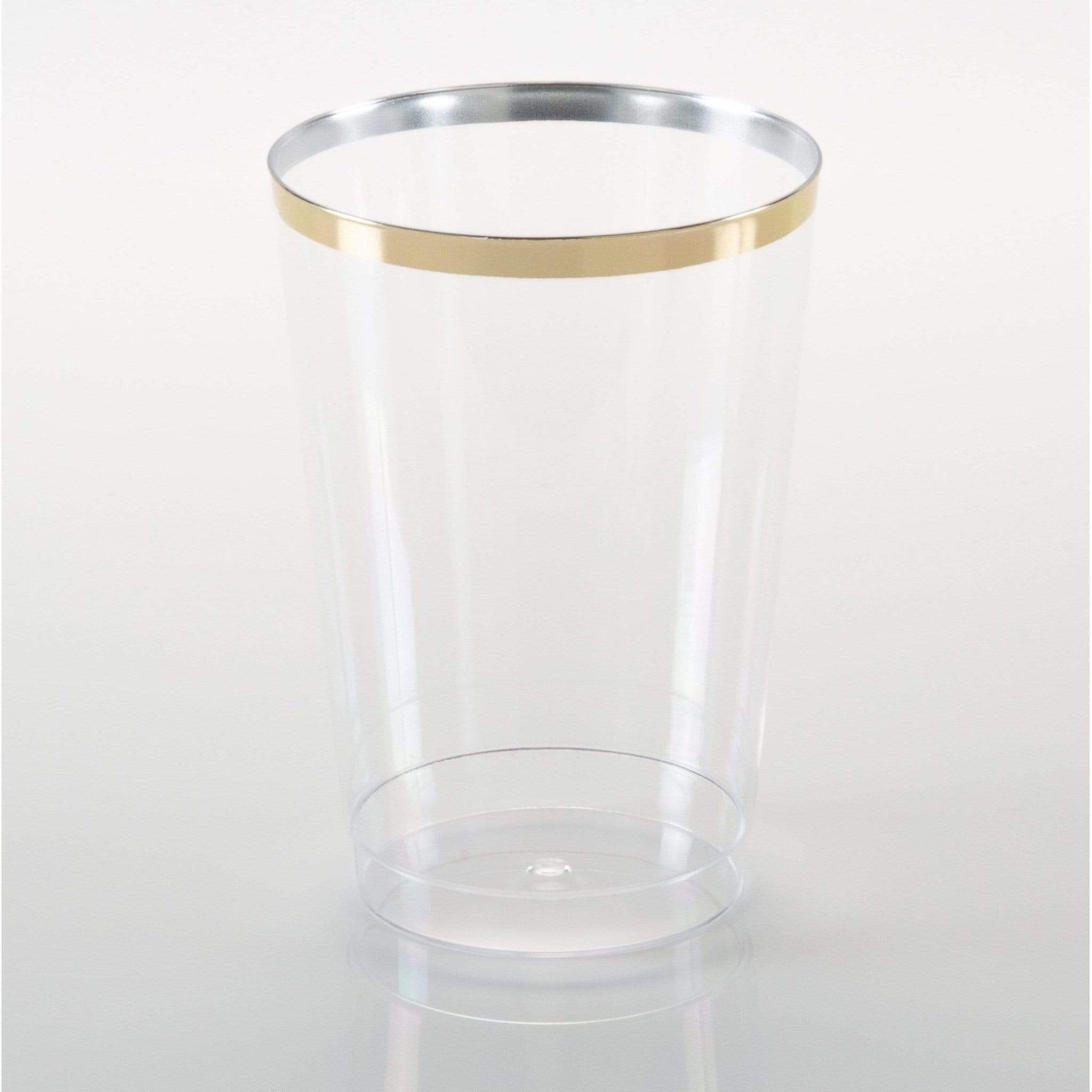 Luxe Party - Wholesale Drinking Glass/Cup - Luxe 12 Oz Clear Plastic • Gold Plastic Cups  | 20 Cups2
