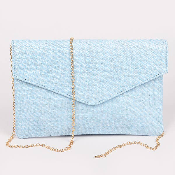 3AM BY H&D ACCESSORIES - Wholesale Clutch Bag - Women's - Faux Straw Envelope Clutch
