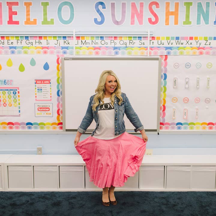 Schoolgirl Style - Wholesale Sign - "Hello Sunshine" Inspirational Classroom Headline | HelloSunshine | U PRINT | Schoolgirl Style