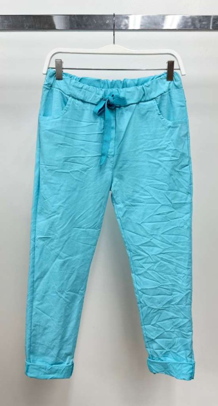 VENTI6 - Vendita all'ingrosso Pantalone - Donna - JOGGERS CON COULISSE INCRESPATI A TINTA UNITA (50060)19
