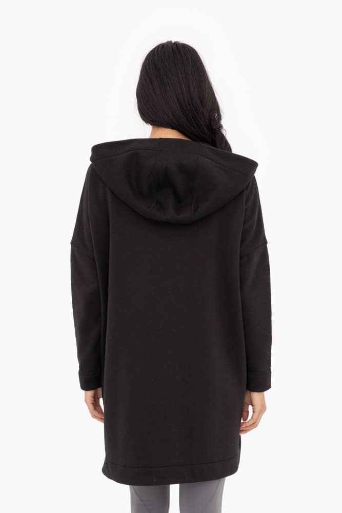 Mono B - Wholesale Jacket - Women's - Longline Zip-Up Jacket with Hood2