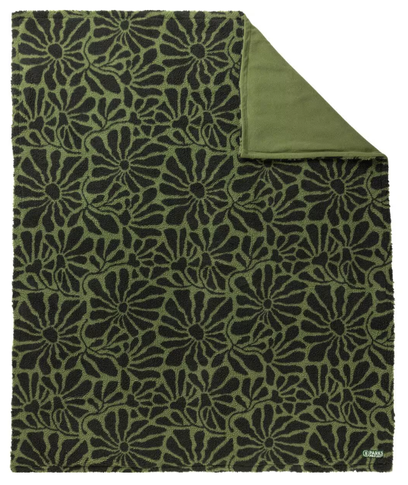 Fern High Desert Wildflowers High Pile Fleece Throw for wholesale on Faire1