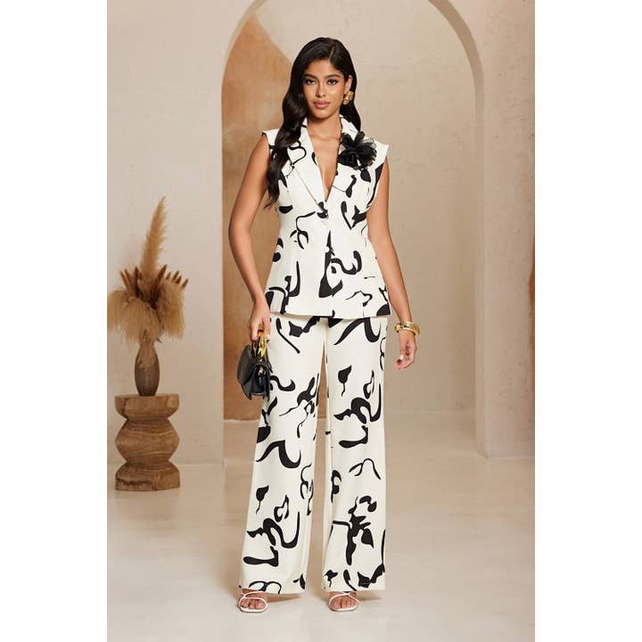 Ensemble pantalon imprimé Chicways pour la vente par Chicways