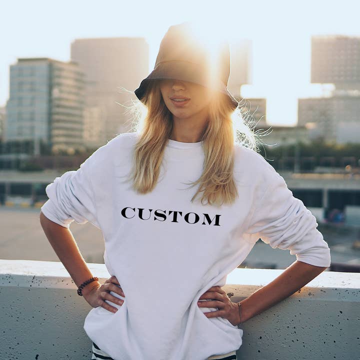 Crewneck Sweatshirt - Custom Text for wholesale by Toss Designs