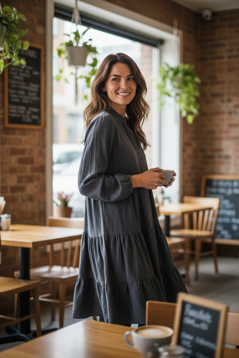 LINEN & COTTON HOUSE - Wholesale Overalls – Women's - CORDUROY PINWALE DRESS 30891