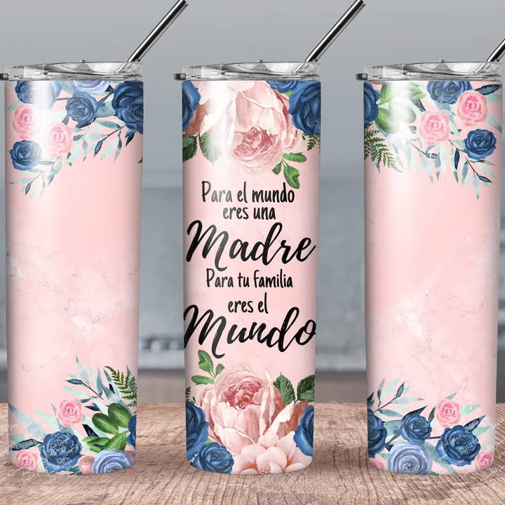 Dia De La Madre Termo, Mothers Day Skinny Tumbler, MejorMama for wholesale by Dm Crafting
