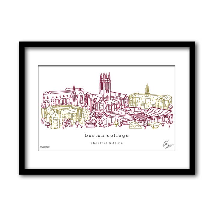 Minimalistische Wanddekoration des Boston College Massachusetts Art für den Großhandel von Townsville Art