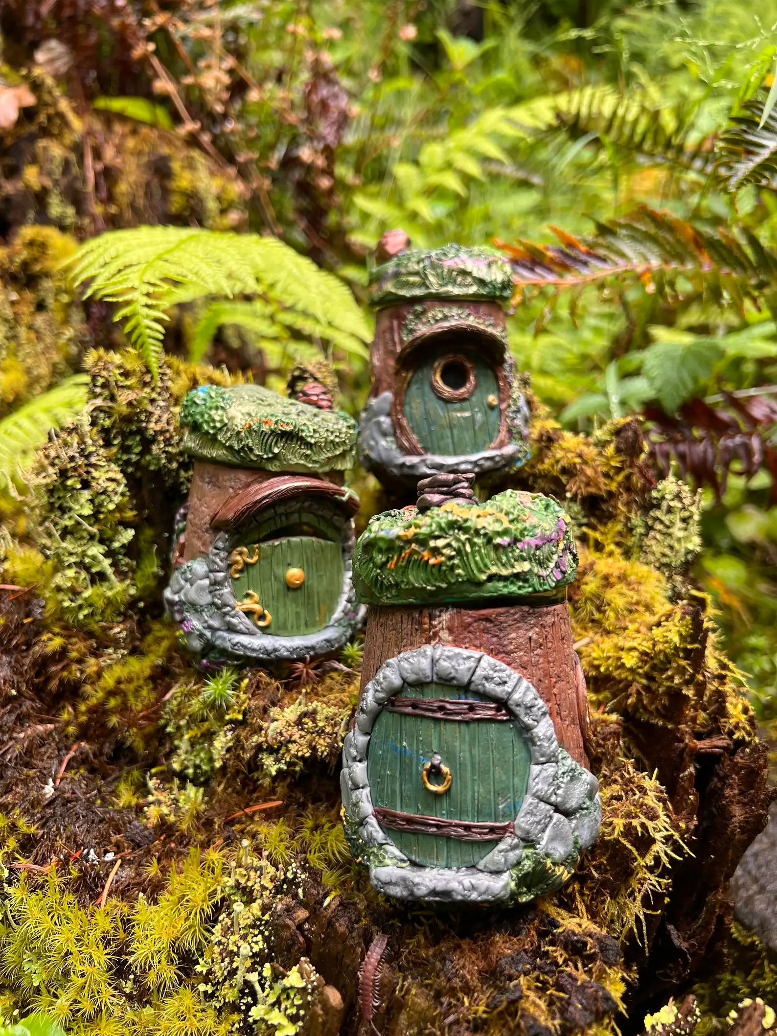 The Woodland Wandolier - Wholesale Decorative Jar - Hobbit House Jar Trio – Assorted Forest Doors8