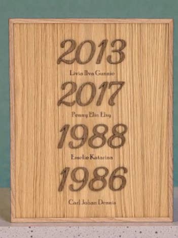 Familietavle for engroshandel hos WoodlyArt