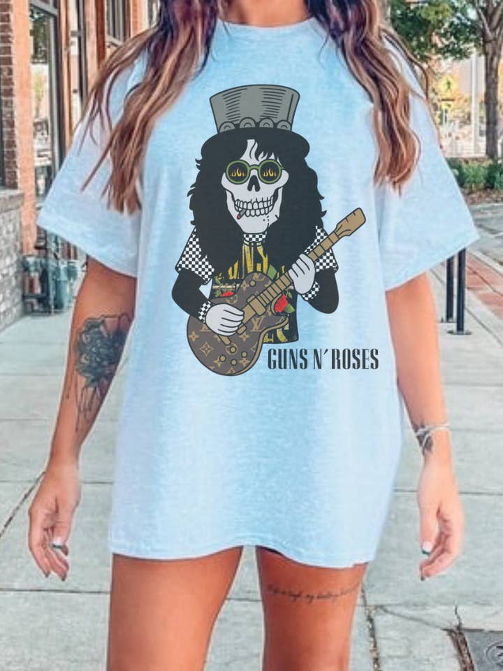 GUN N ROSES SUB TEE for wholesale by Sugar & Velvet Collective Wholesale
