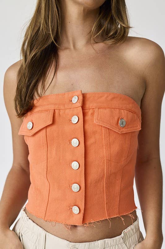 Papermoon - Wholesale Corset - Women's - PT17271 - Kaylani Denim Corset Top8