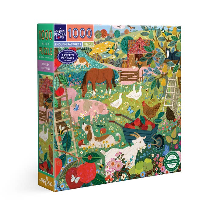 English Pastures 1000 Piece Puzzle for wholesale by eeBoo